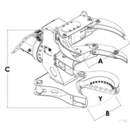 Cisailles pour arbre  Blue PW550 (25 … 30 t) 2400 kg
