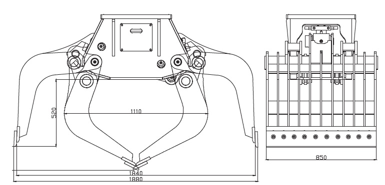 Abbruch und Sortiergreifer G10NM