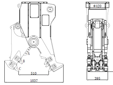 Hydraulic pulveriser
